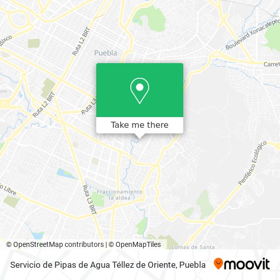Servicio de Pipas de Agua Téllez de Oriente map