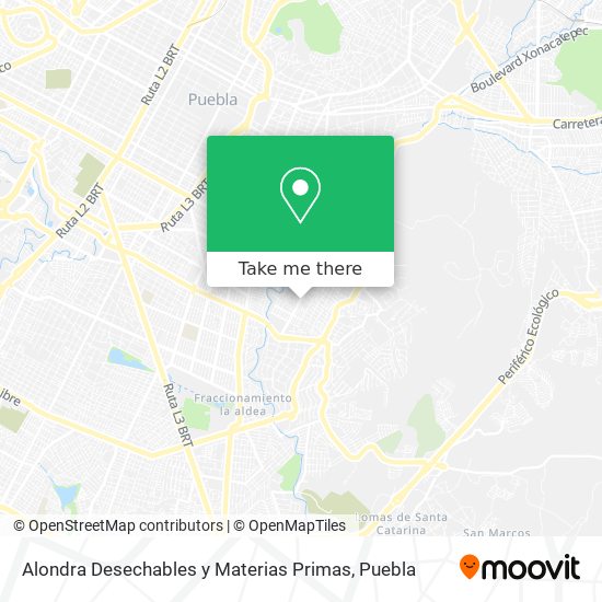 Mapa de Alondra Desechables y Materias Primas
