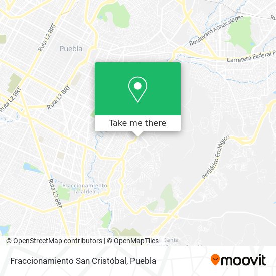 Fraccionamiento San Cristóbal map