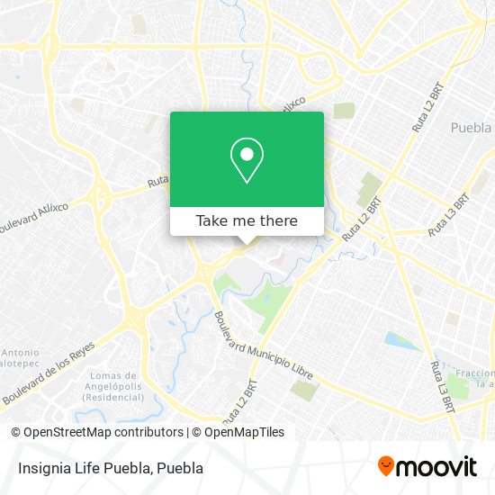 Insignia Life Puebla map