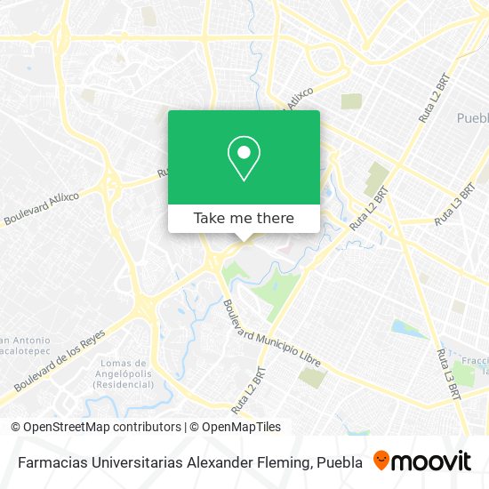 Farmacias Universitarias Alexander Fleming map