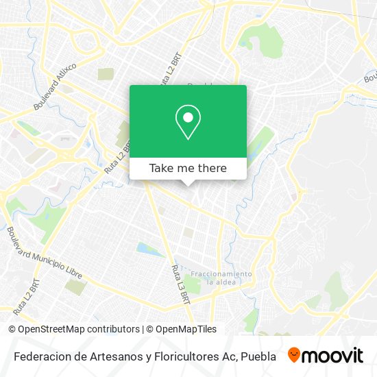 Mapa de Federacion de Artesanos y Floricultores Ac