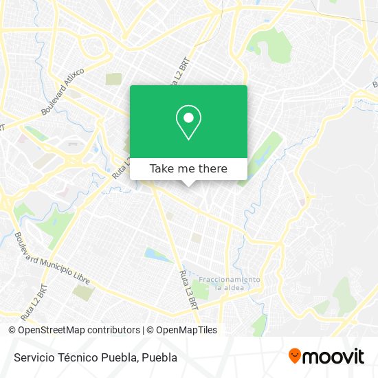Servicio Técnico Puebla map
