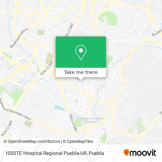 ISSSTE Hospital Regional Puebla-UR map