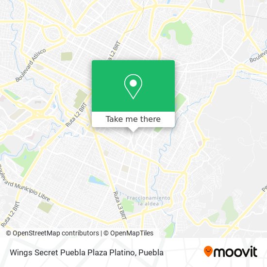 Wings Secret Puebla Plaza Platino map