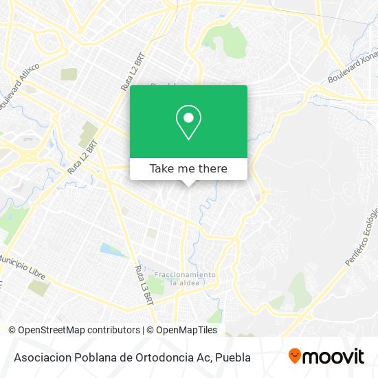 Asociacion Poblana de Ortodoncia Ac map