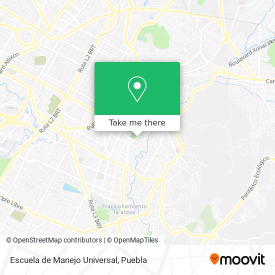 Mapa de Escuela de Manejo Universal