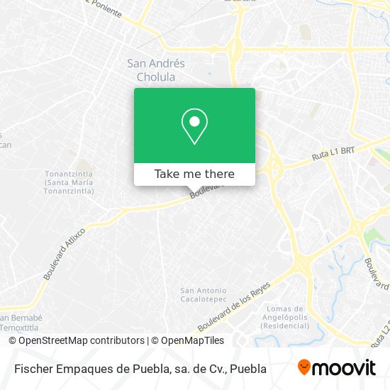Fischer Empaques de Puebla, sa. de Cv. map