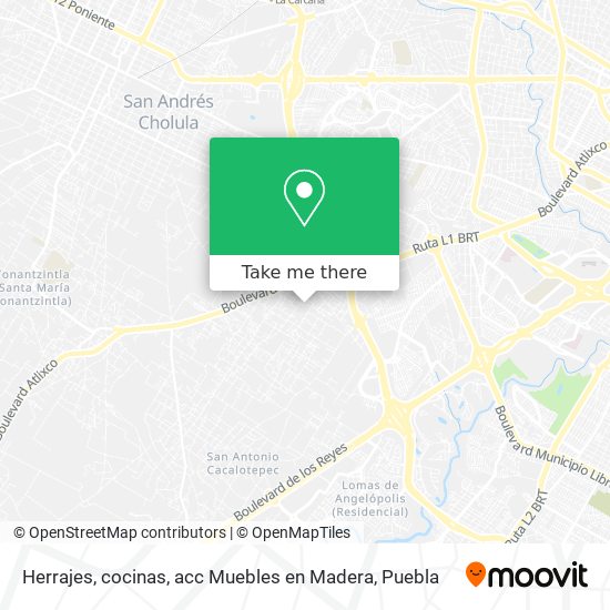 Herrajes, cocinas, acc Muebles en Madera map