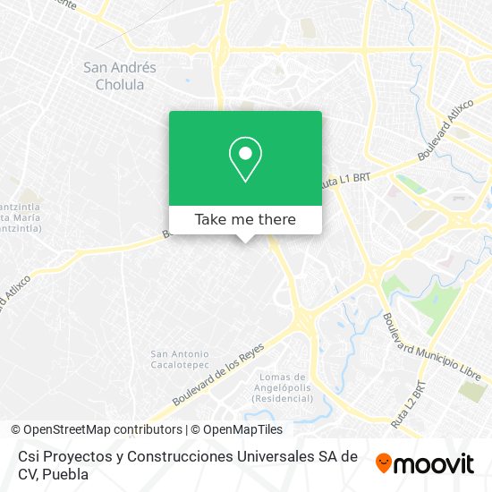 Mapa de Csi Proyectos y Construcciones Universales SA de CV