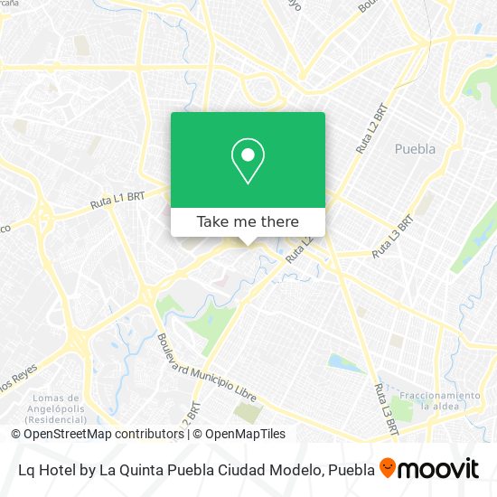 Mapa de Lq Hotel by La Quinta Puebla Ciudad Modelo