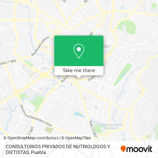 CONSULTORIOS PRIVADOS DE NUTRIOLOGOS Y DIETISTAS map