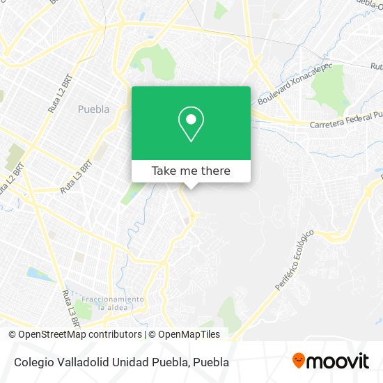 Mapa de Colegio Valladolid Unidad Puebla
