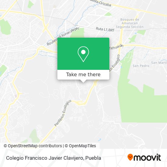 Mapa de Colegio Francisco Javier Clavijero