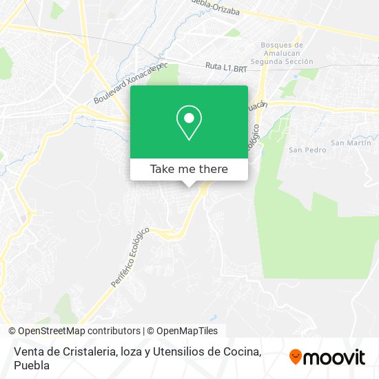 Venta de Cristaleria, loza y Utensilios de Cocina map