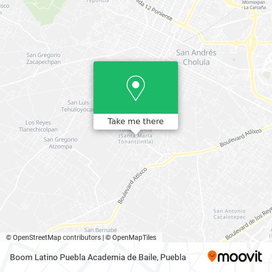Boom Latino Puebla Academia de Baile map