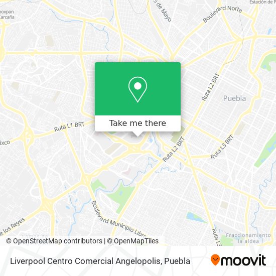 Liverpool Centro Comercial Angelopolis map