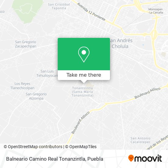 Balneario Camino Real Tonanzintla map