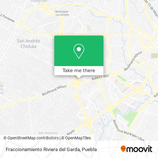 Mapa de Fraccionamiento Riviera del Garda