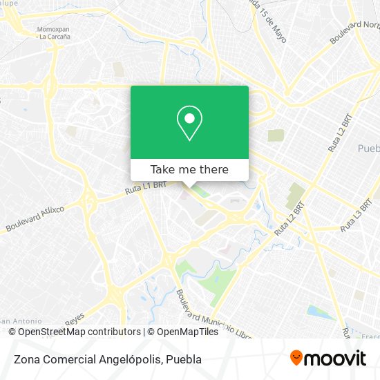 Mapa de Zona Comercial Angelópolis