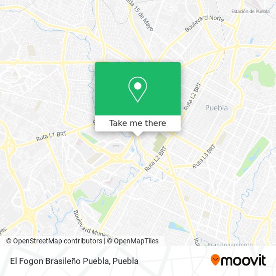 El Fogon Brasileño Puebla map