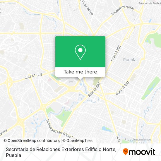 Mapa de Secretaria de Relaciones Exteriores Edificio Norte