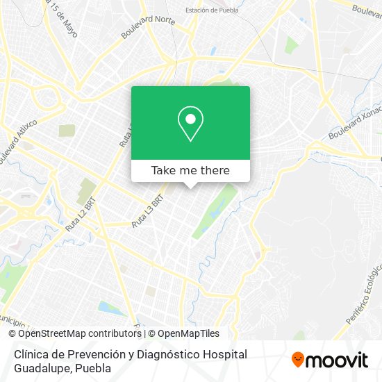 Clínica de Prevención y Diagnóstico Hospital Guadalupe map