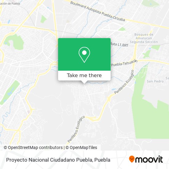 Proyecto Nacional Ciudadano Puebla map