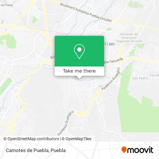 Mapa de Camotes de Puebla