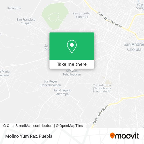 Mapa de Molino Yum Rax