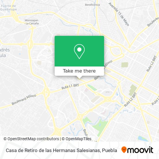 Mapa de Casa de Retiro de las Hermanas Salesianas