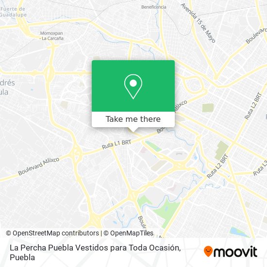 Mapa de La Percha Puebla Vestidos para Toda Ocasión