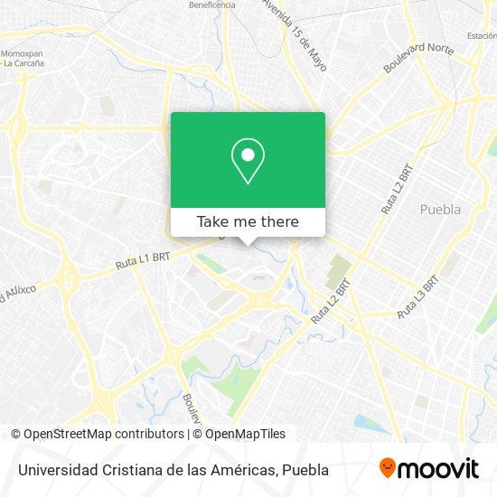 Mapa de Universidad Cristiana de las Américas