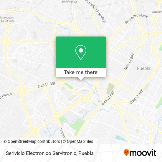 Mapa de Serivicio Electronico Servitronic