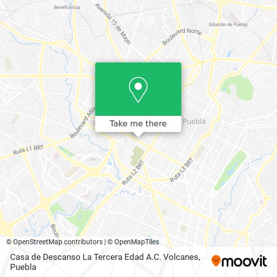 Mapa de Casa de Descanso La Tercera Edad A.C. Volcanes