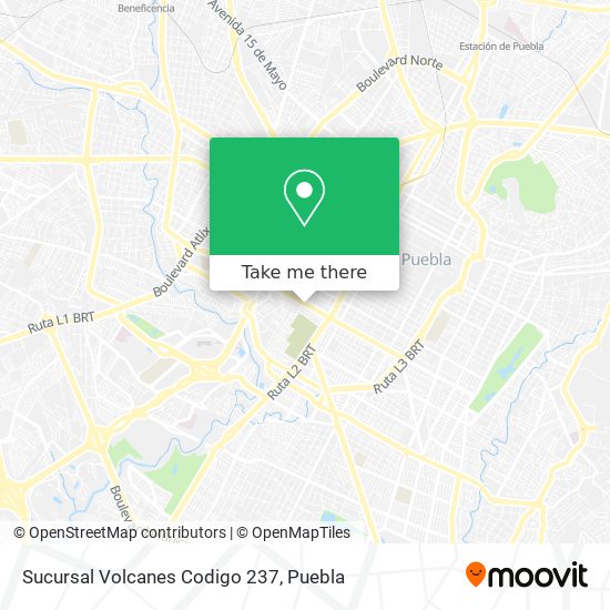 Mapa de Sucursal Volcanes Codigo 237