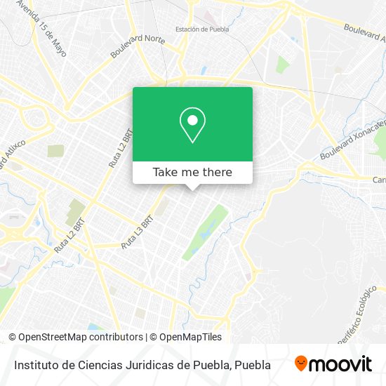 Instituto de Ciencias Juridicas de Puebla map