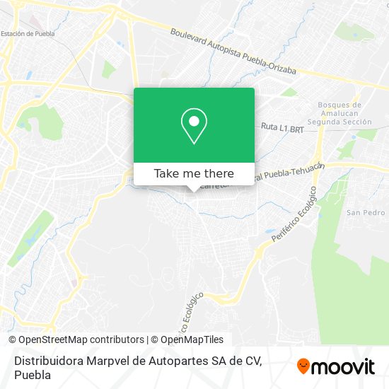 Distribuidora Marpvel de Autopartes SA de CV map