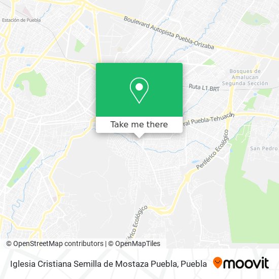 Mapa de Iglesia Cristiana Semilla de Mostaza Puebla