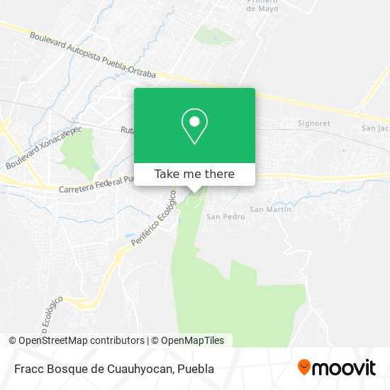 Fracc Bosque de Cuauhyocan map
