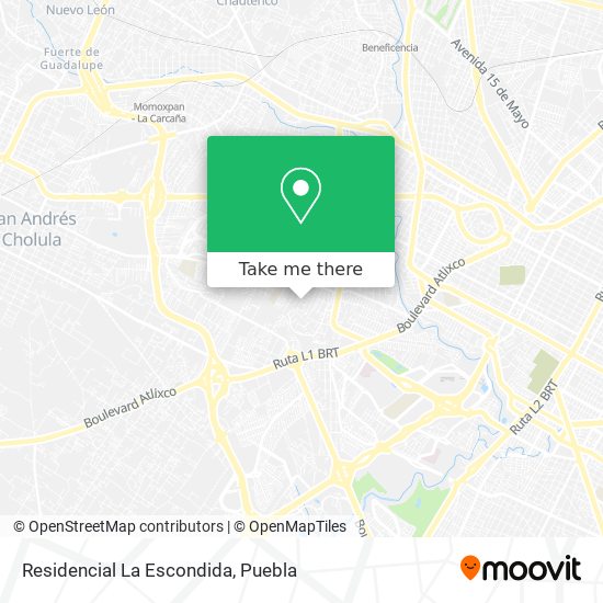 Residencial La Escondida map