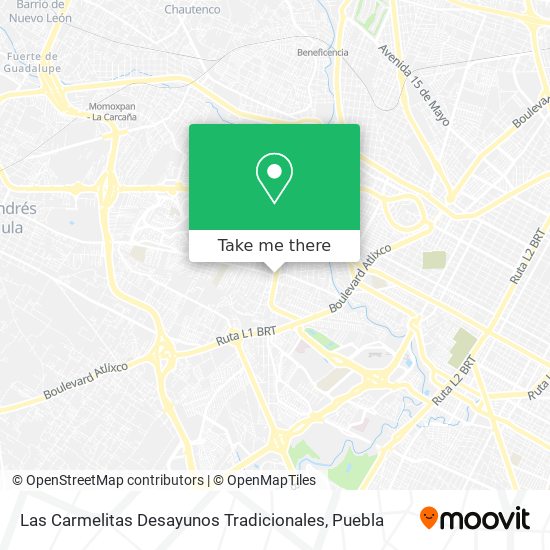 Las Carmelitas Desayunos Tradicionales map