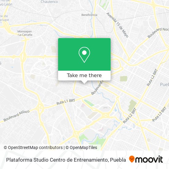 Plataforma Studio Centro de Entrenamiento map