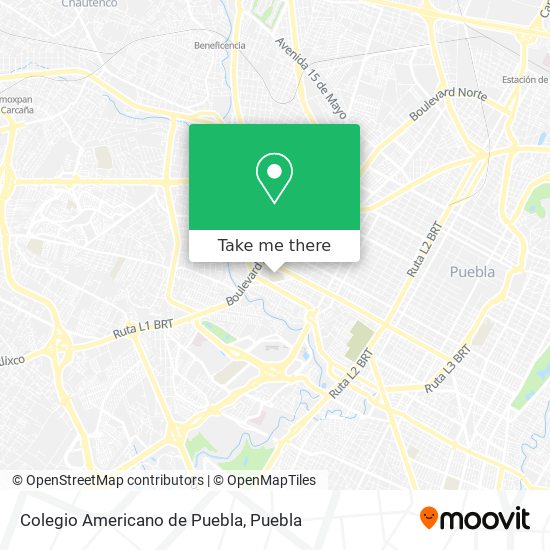 Colegio Americano de Puebla map