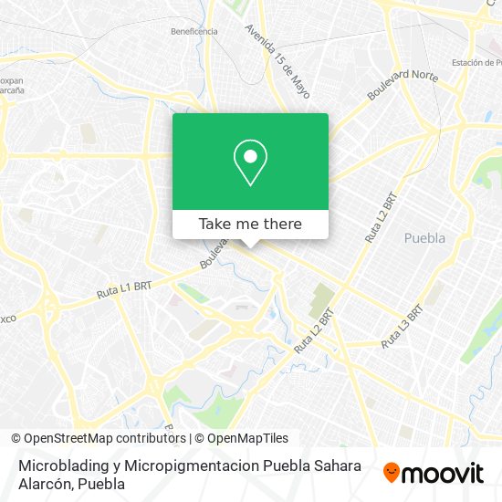 Mapa de Microblading y Micropigmentacion Puebla Sahara Alarcón