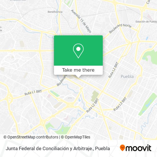 Junta Federal de Conciliación y Arbitraje. map