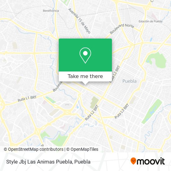 Style Jbj Las Animas Puebla map