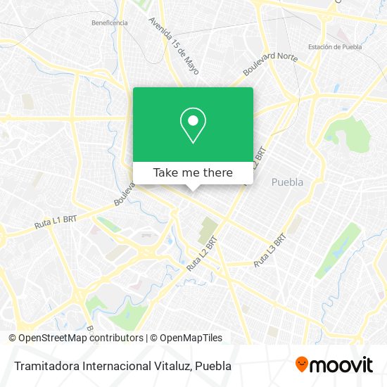 Mapa de Tramitadora Internacional Vitaluz