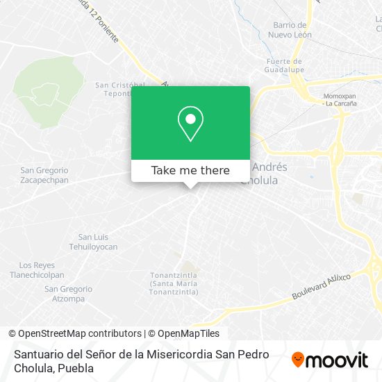 Mapa de Santuario del Señor de la Misericordia San Pedro Cholula