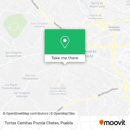Tortas Cemitas Pozole Chetes map